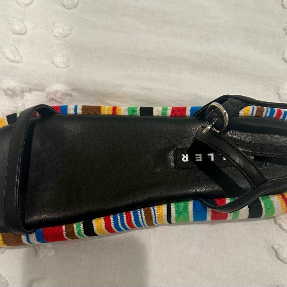 Simon Millet Leather Cushioned Footbed Slingback Sandals - Picture 4 of 5